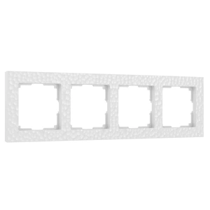 Изображение Рамка на 4 поста (белый) W0042401