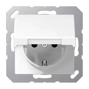 Изображение Розетка с заземлением и крышкой 16А 250В A Flow белый A1520KLWW Jung