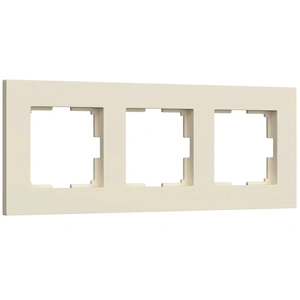 Изображение Рамка на 3 поста Slab (айвори матовый) W0032962