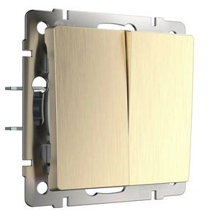 Изображение Выключатель двухклавишный (шампань рифленый) W1120010
