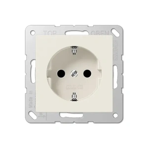 Изображение Розетка с заземлением и шторками 16А 250В EcoProfi Deco слоновая кость EP1420KI Jung