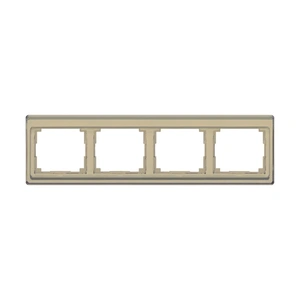 Изображение Рамка на 4 поста горизонтальная SL 500 золотая бронза SL5840GB Jung
