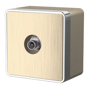 Изображение ТВ-розетка оконечная Gallant (шампань рифленый) W5083010