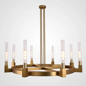 Изображение Люстра Canelle Round Chandelier 8 Modern Brass By Imperiumloft
