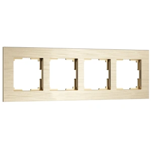 Изображение Рамка на 4 поста  AluMax (шампань) W0043511