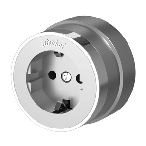 Изображение Розетка с заземлением (серебро матовый/хром) W5871054