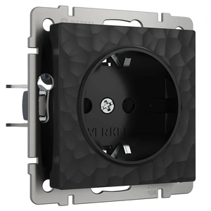 Изображение Розетка с заземлением (черный) W1271008