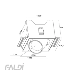 Изображение Выдвижной карданный светодиодный встраиваемый светильник серии PUNTO VZ