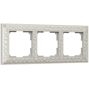 Изображение Рамка на 3 поста (матовый хром) WL07-Frame-03