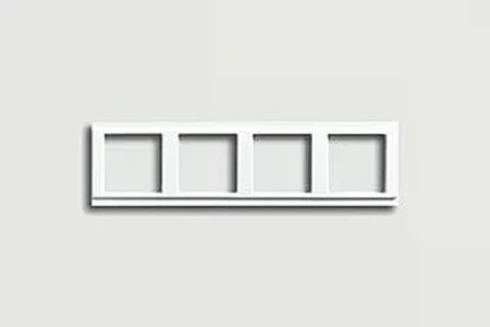Изображение Рамка четверная, для горизон./вертик. монтажа Jung A 500, белый глянцевый a584ww A 500