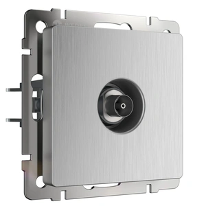 Изображение ТВ-розетка оконечная (cеребряный рифленый) W1183009