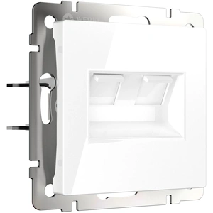 Изображение Розетка двойная Ethernet RJ-45 (белая) W1181101